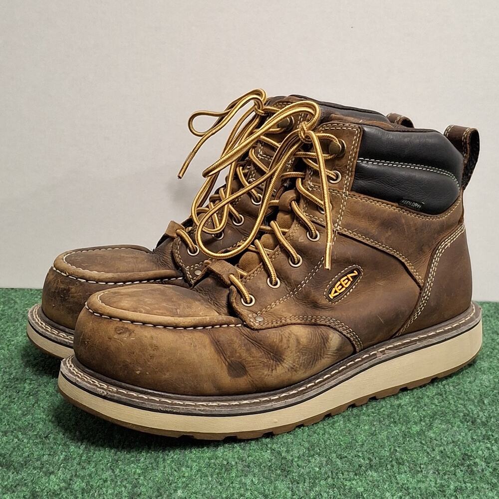 KEEN Men's Size 12.0D Cincinnati 6" Waterproof Utility Work Boots Carbon Toe